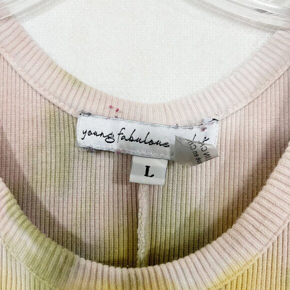 Young Fabulous & Broke Robbie Tie-Dye Tank Dress Ribbed Midi - Size Large - Picture 3 of 6